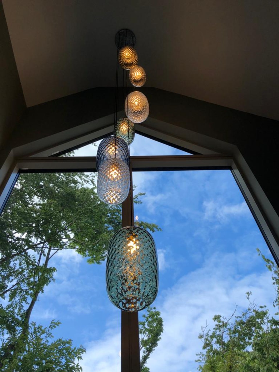 Light fitting in Headley home built by RM Construction